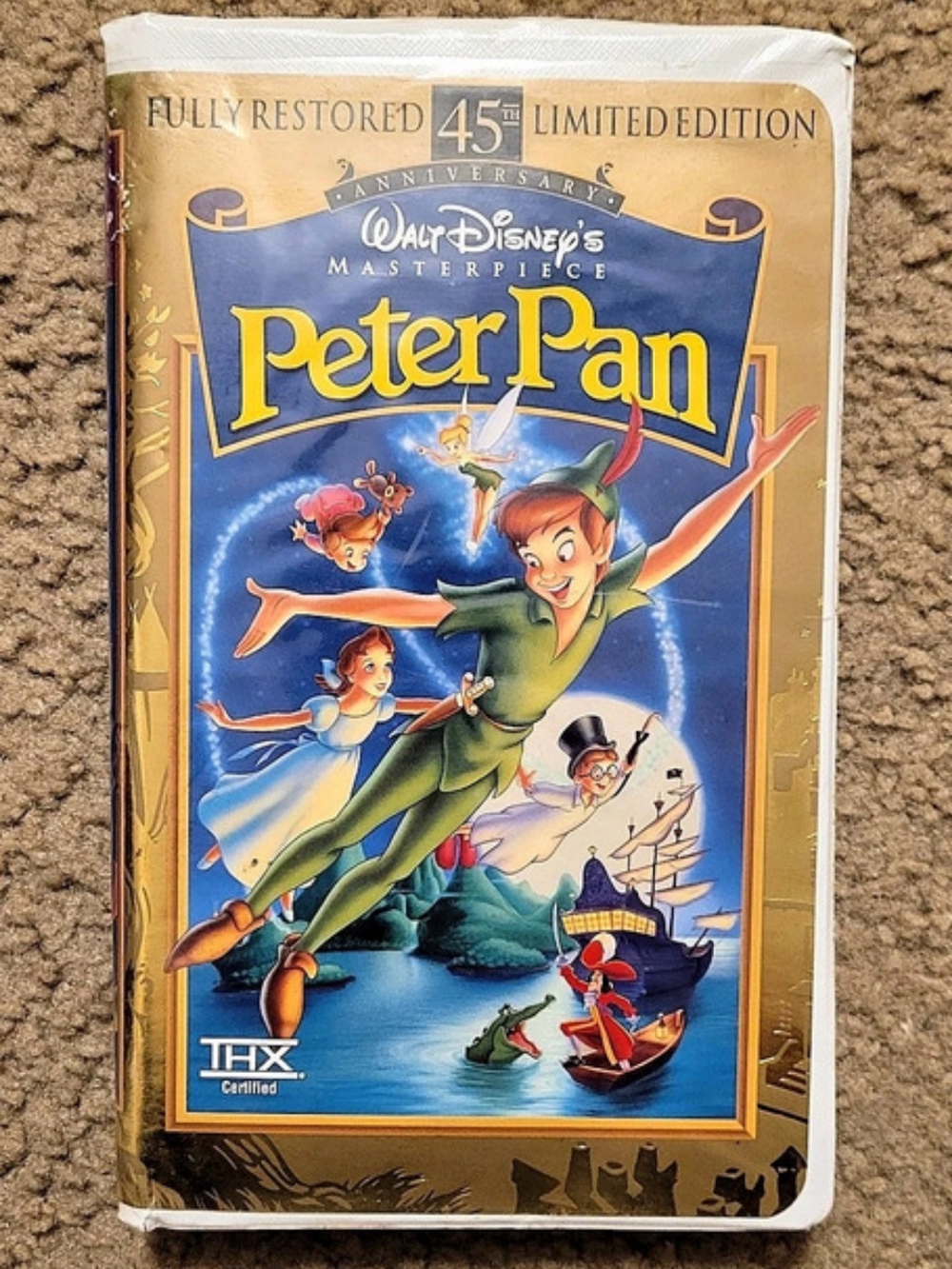 Disney Peter Pan 45th Anniversary Limited Edition VHS Tape